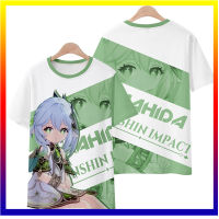 ใหม่ Genshin ผลกระทบเสื้อยืดอะนิเมะเกมสาว Nahida 3D พิมพ์ Street Wear ผู้ชายสบาย ๆ แฟชั่นพลัสขนาดเสื้อยืดเด็กเสื้อยืด XS-5XL