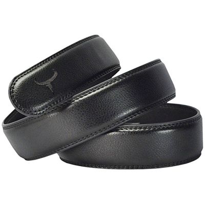 COWATHER Men Ratchet Leather Dress Belt Replacement Strap, Belts Strap for Mens Lock Buckle Belt (No buckle included)
