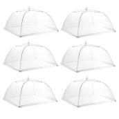 6pcs Large Pop-up Mesh Screen Food Cover Tent Umbrella Reusable And Collapsible Outdoor Picnic Food Covers Mesh Food Cover Net