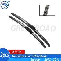 Wiper Front Hybrid Wiper Blades For Honda Civic 9 Hatchback Tourer Europe Model 2012 - 2016 Windshield Windscreen 26"18"