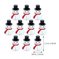 20ชิ้นคริสต์มาสขนาดเล็กมนุษย์หิมะซานตาคลอส S Nowman หุ่นเครื่องประดับรุ่น DIY มนุษย์หิมะขนาดเล็กหัตถกรรมตกแต่งคริสต์มาส