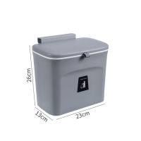 Large Diameter Wall Hanging Cleaning Bucket Garbage Container With Lid Bathroom Garbage Bin High Capacity Trash Can For Kitchen