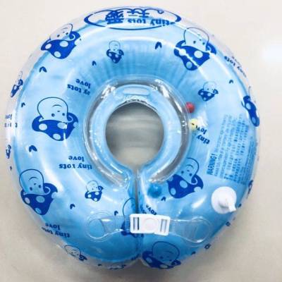 ห่วงยางสวมคอ 40cm แหวนว่ายน้ำสำหรับทารกถุงลมนิรภัยคู่ที่สามารถปรับได้ Baby Swim Ring Jilong