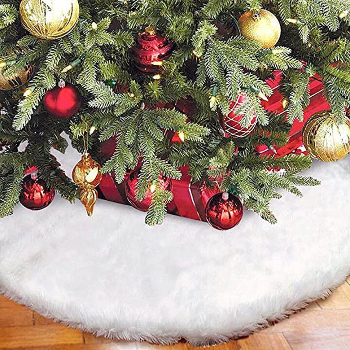 white-christmas-tree-กระโปรง-plush-faux-fur-xmas-tree-พรม-merry-christmas-tree-เครื่องประดับตกแต่งปีใหม่-navidad-home-decor