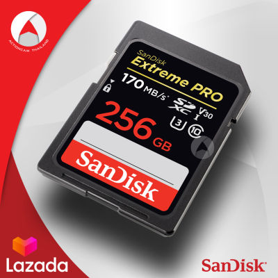 Sandisk SD Card รุ่นใหม่ Extreme Pro 256GB SDXC Speed อ่าน 170mb/s (SDSDXXY_256G_GN4IN) Memory เมมโมรี่ การ์ด เอสดี แซนดิส สำหรับ กล้องถ่ายรูป ถ่ายภาพ DSLR Mirrorles มิลเลอร์เลส