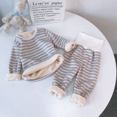 2021 Plush Pajamas Baby Boy Set Clothes For Girls Clothing Baby Boy Clothes Thermal Underwear Boy Pajamas Suit 1-5 Years Old