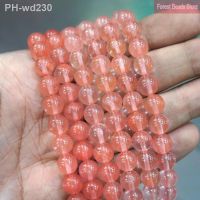 ►┋▤ Smooth Pink Cherry Quartz Natural Stone Loose Beads DIY Bracelet Necklace Pendant for Jewelry Making 15 Strand 4 6 8 10 12 14MM