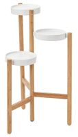 SATSUMAS Plant stand, bamboo, white, 78 cm (ที่วางกระถางต้นไม้, ไม้ไผ่, ขาว, 78 ซม.)