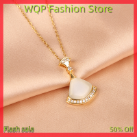 WQP Fashion Store สร้อยคอแฟชั่นสีแดง,สร้อยคอกระโปรงขนาดเล็กยอดนิยมโซ่ไหปลาร้าทรงพัด