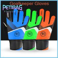 PETIBAG สำหรับเด็กๆ กีฬากีฬากีฬา ลาเท็กซ์ นิ้วเต็มนิ้ว Goalie ฟุตบอล ถุงมือเล่นฟุตบอล อุปกรณ์ป้องกันมือ ถุงมือผู้รักษาประตูโกล