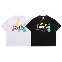 [SR-STUDIO] ของแท้ เสื้อยืดแขนสั้น พิมพ์ลาย NOKO Niche Designer LOVE Earth Slogan สไตล์เกาหลี