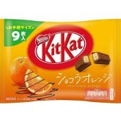 Bánh socola vị cam Kitkat Chocolate Orange của Nestle Nhật túi 9 thanh mini