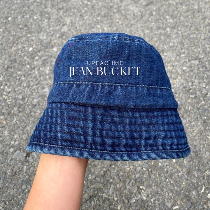 jean-bucket-hat-i-หมวกบัคเก็ตผ้ายีนส์-หมวกยีนส์เกาหลีมินิมอล-หมวกบัคเก็ทสไตล์เกาหลี