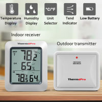 ThermoPro TP60C 60เมตรไร้สายดิจิตอลในร่มกลางแจ้งเครื่องวัดอุณหภูมิความชื้นสถานีอากาศสำหรับบ้าน