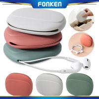 กล่องเก็บหูฟัง FONKEN อุปกรณ์จัดระเบียบหูฟังซิลิโคนสาย U Disk น่ารักกระเป๋ากระเป๋าใส่เหรียญเดินทางกลับบ้านเดินทางเพื่อธุรกิจ