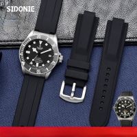 Tali Jam Tangan Silikon อ่อนสำหรับ Tudor Pelagos 25500 25600สายนาฬิกาข้อมือ Ruer กันน้ำ22มม.