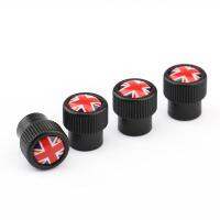 จุกลมยาง MINI COOPER  (BLACK ลาย UNION JACK ธงชาติอังกฤษ แดง/น้ำเงิน/ขาว) 1 ชุด (4 อัน) - Car Tire Valve Caps (สินค้าพร้อมส่ง)