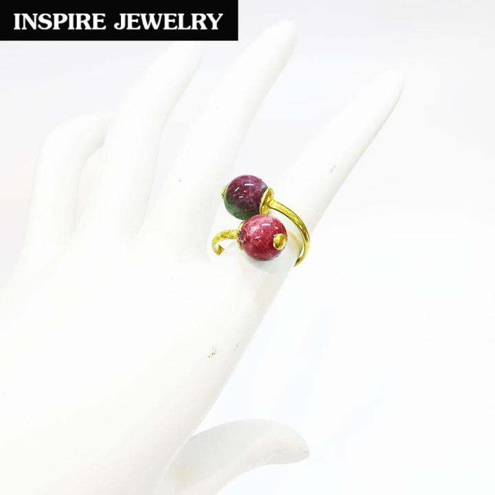 inspire-jewelry-กำไลทองเหลืองทั้งอัน-ร้อยกับหินฮก-ลก-ซิ่ว-และกระดิ่ง-หรือเป็นชุดเซ็ทแหวนและกำไลเลือกได้-หลากหลายแบบ-งานมือ-ปราณีต-งดงาม-น่ารัก-ฟรีไซด์-พร้อมถุงกำมะหยี่