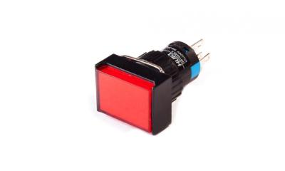 SPST momentary switch 250V 3A (Square Red) - COSW-0411