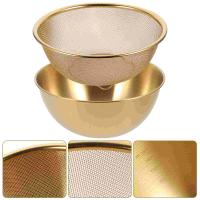 ﹉ Stainless Steel Drain Basket Fine Mesh Strainer Sink Strainers Sieve Metal Colander Rice Drainer