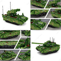 World War 2กองทัพทหารหลัก Battle Tank ยานพาหนะอาคารบล็อกอิฐ M1A2 WW2ทหาร Action Figure รุ่นของเล่นเด็ก