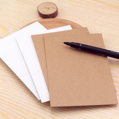 20pcs Blank Kraft Paper Card Sketch Drawing Bookmarks DIY Graffiti Painted Print Postcards Gift Greeting Invitation Cards Artificial Flowers  Plants