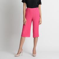 LOF FI CIEL PLEAT PANTS ลอฟฟิเซียล กางเกงอัดพลีท ยาว 4 ส่วน โทนสีชมพู (FYT7LP)