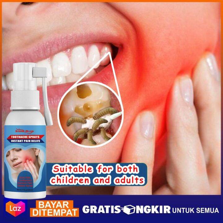 Toothache Spray Herbal Antibacterial Spray 20ml Swollen Gums Decayed Tooth Burning Gums Bad