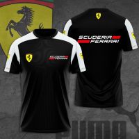 F1 Ferrari Racing Suit AOP เสื้อยืดลําลอง แขนสั้น แห้งเร็ว ลาย 3D KTM สําหรับขี่รถมอเตอร์ไซค์