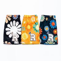 RAIN Towel Embroidery Daisy Print Mens Mesh Quick Dry Breathable Shorts Above Knee Shorts Unisex US Style Plus Size Quick Dry Shorts Basketball INS Fashion Casual Sports Pants