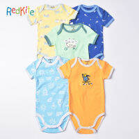 Redkite A ชุดทารก 5 กระเป๋าชิ้น เสื้อคลุมแขนสั้นทรงสามเหลี่ยม baby romper