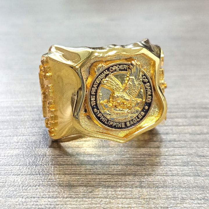 TFOE Philippines Eagle KUYA Mans Rings, DEO ET PATRIA, The Fraternal Order Of Eagles, Size 713