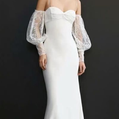 ✴ Removable Lush Sleeves Wedding Arm Decorate Applique Pearl Buttons Elbow Loose Style for Woman Elegant Wedding Accessories 2022