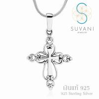 Suvani Jewelry - เงินแท้ 92.5% จี้ไม้กางเขน, คริสเตียน จี้พร้อมสร้อยคอ เครื่องประดับเงินแท้