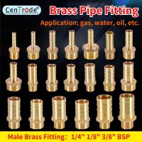 6/8/10/12/14/16/19mm Brass Pipe Fitting Hose Barb Tail 1/8 quot; 3/8 quot; 1/4 quot; BSP Male Pagoda Gas Connector Joint Copper Coupler Adapter