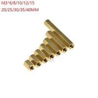 20PCS M3 Hex head Hollow Threaded Copper Pillar double pass Hexagonal brass pillar Height 6/8/10/12/15/20/25/30/40MM 6MM 10MM