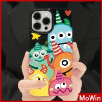 ♚✤﹊ Mowin - เข้ากันได้สำหรับ เคสไอโฟน เคสไอโฟน11 เคส iphone 11 สำหรับ iPhone 14 Pro Max เคส iPhone สีดำเงา TPU เคสอ่อนกันกระแทกป้องกันกล้องน่ารักการ์ตูนสัตว์ประหลาดเข้ากันได้กับ iPhone 13 Pro max 12 Pro Max 11 xr xs max 7Plus 8Plus