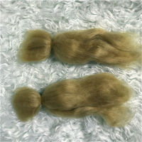 10 Pieces Lot 100 Pure Mohair Reborn Baby Doll Hair With Dark BrownGold Color Fit For DIY Reborn Baby Doll Accessories