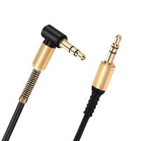 1 Pcs 3.5mm Jack Audio Cable 3.5mm Male To Male 90 Degree Right Angle Car Aux Auxiliary Audio Cable Cord For Phone PC Cables