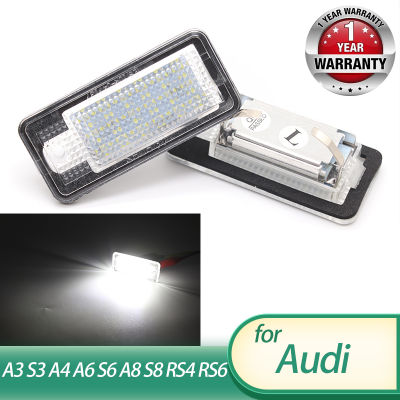For Audi A4 A6 C6 A3 S3 S4 B6 B7 S6 A8 S8 Rs4 Rs6 Q7 Car LED Number License Plate Light Exterior Accessories