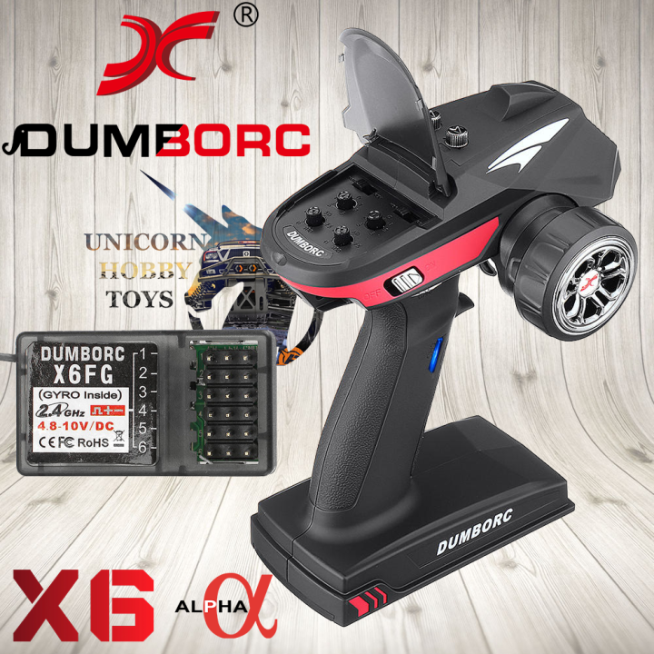 DumboRC X6 2.4G 6CH Transmitter with X6FG Gyro Receiver RC Boat Car ...