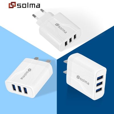 EU/US/UK 3.1A 3 Ports USB Travel Charger Charge Wall Charging For iPhone Samsung Xiaomi Mobile Plug Charging Adapter