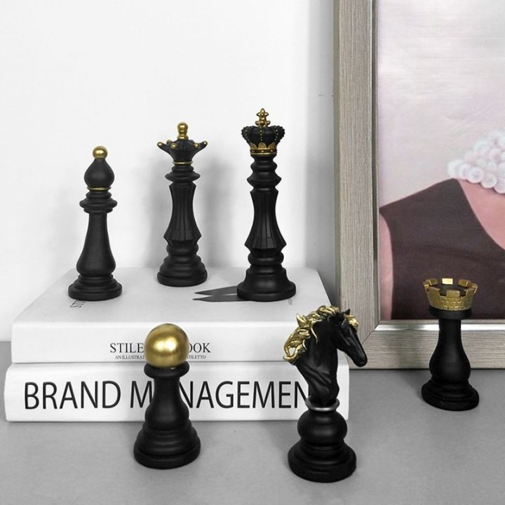 resin-chess-pieces-board-games-parts-international-chess-figurines-retro-home-decor-simple-modern-chessmen-ornaments