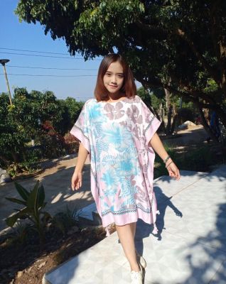 เดรสสาวอวบ แฟชั่นโบฮีเมียนสุดฮิต มินิเดรสโบฮีเมียน งานผ้าปริ้น แฟชั่นสาวอวบ (D63)Maeying Kasalong