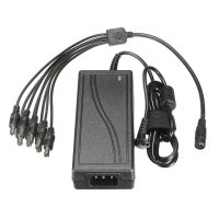 DC 12V 5A Monitor Power Adapter Power Supply + 8 Way Power Splitter Cable for CameraRadios Surveillance CCTV CAMERA