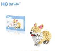 ตัวต่อ นาโน HC MAGIC 9080 ตัวต่อ สุนัข Welsh corgi (เวลช์ คอร์กี้) สีครีม แสนน่ารัก Pcs1020 ชิ้น  สินค้าน่ารักน่าสะสม  ต่อได้ทั้งเด็กและ ผู้ใหญ่