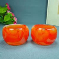 Red Agate Jade Tea Cup Wine Glass Kung Fu Tea Set Health High-end Tea Cup Single Master Cup Water Glass Wine Glass Jade Bowl