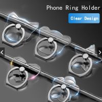 Transparent Cell Phone Ring Holder Stand 360° Degree Rotation Clear Finger Grip Kickstand Compatible Various iPhones Case Ring Grip