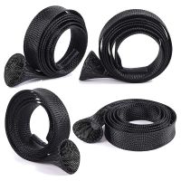 14Pcs Fishing Rod Cover,Casting/Spinning Fishing Rod Socks Braided Mesh Rod Sleeve Cover Protector Pole Gloves