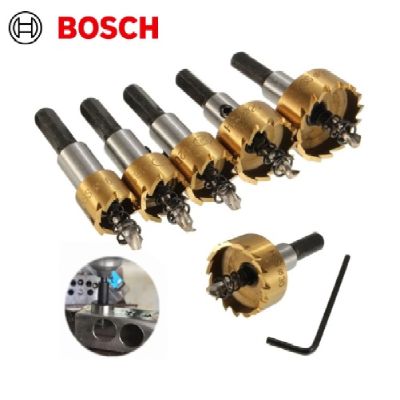 BOSCH โฮลซอเจาะเหล็ก (สีทอง) ดอกสว่าน เจาะสแตนเลส เจาะอลูมิเนียมHSS Hole Saw -งานเทียบ เกรด AAA+เยี่ยมมาก